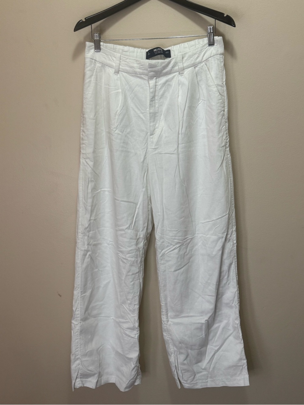 Hollister Livvy Ultra High-Rise Linen-Blend Wide-Leg Pants